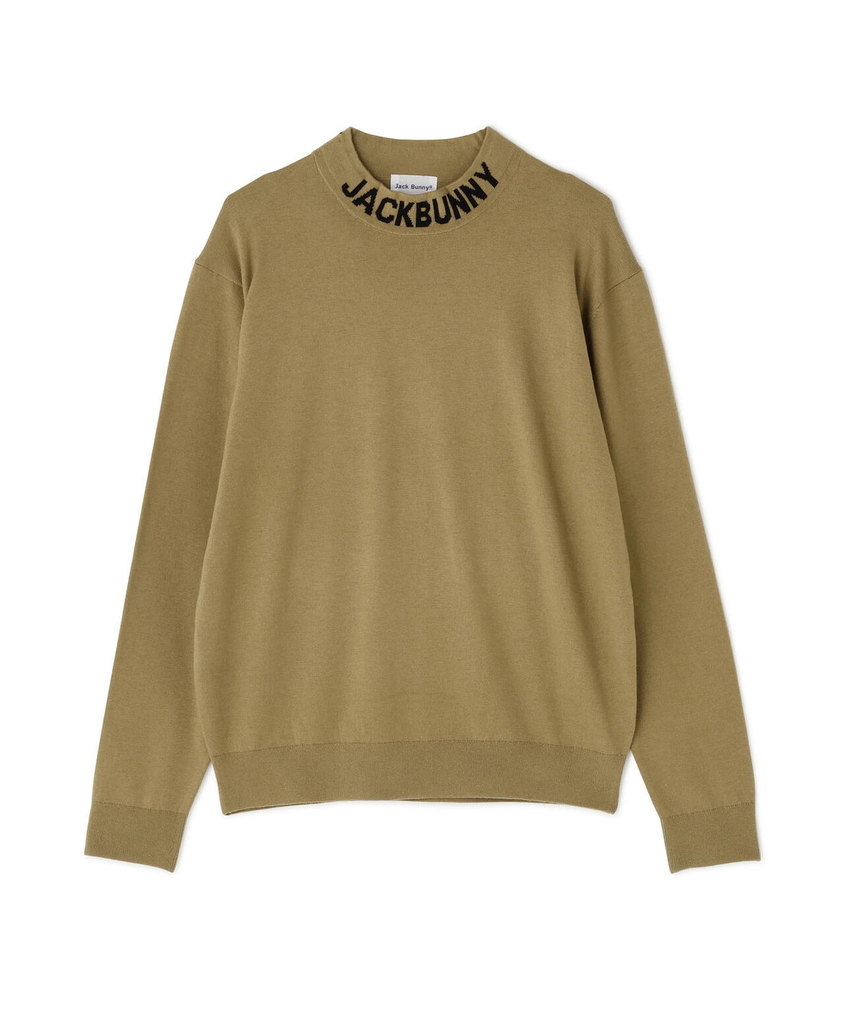 カシミヤタッチモックネックニットプルオーバー