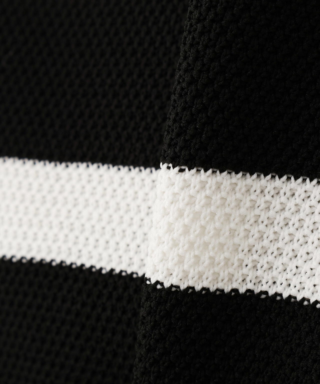 14G3PLY鹿の子編み半袖ニットポロシャツ