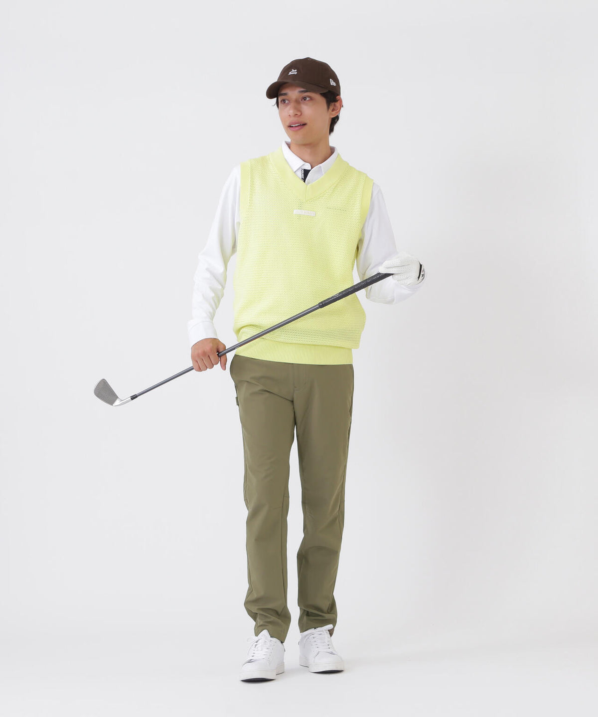 楽々きれいめテーパードゴルフパンツ (MENS)