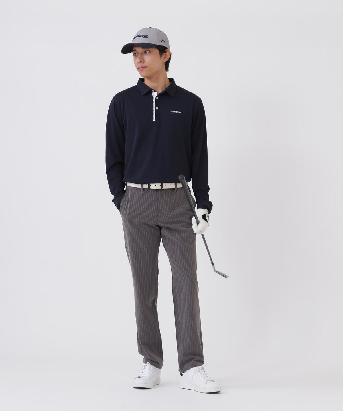 HyperHelixポンチ長袖ポロシャツ (MENS)