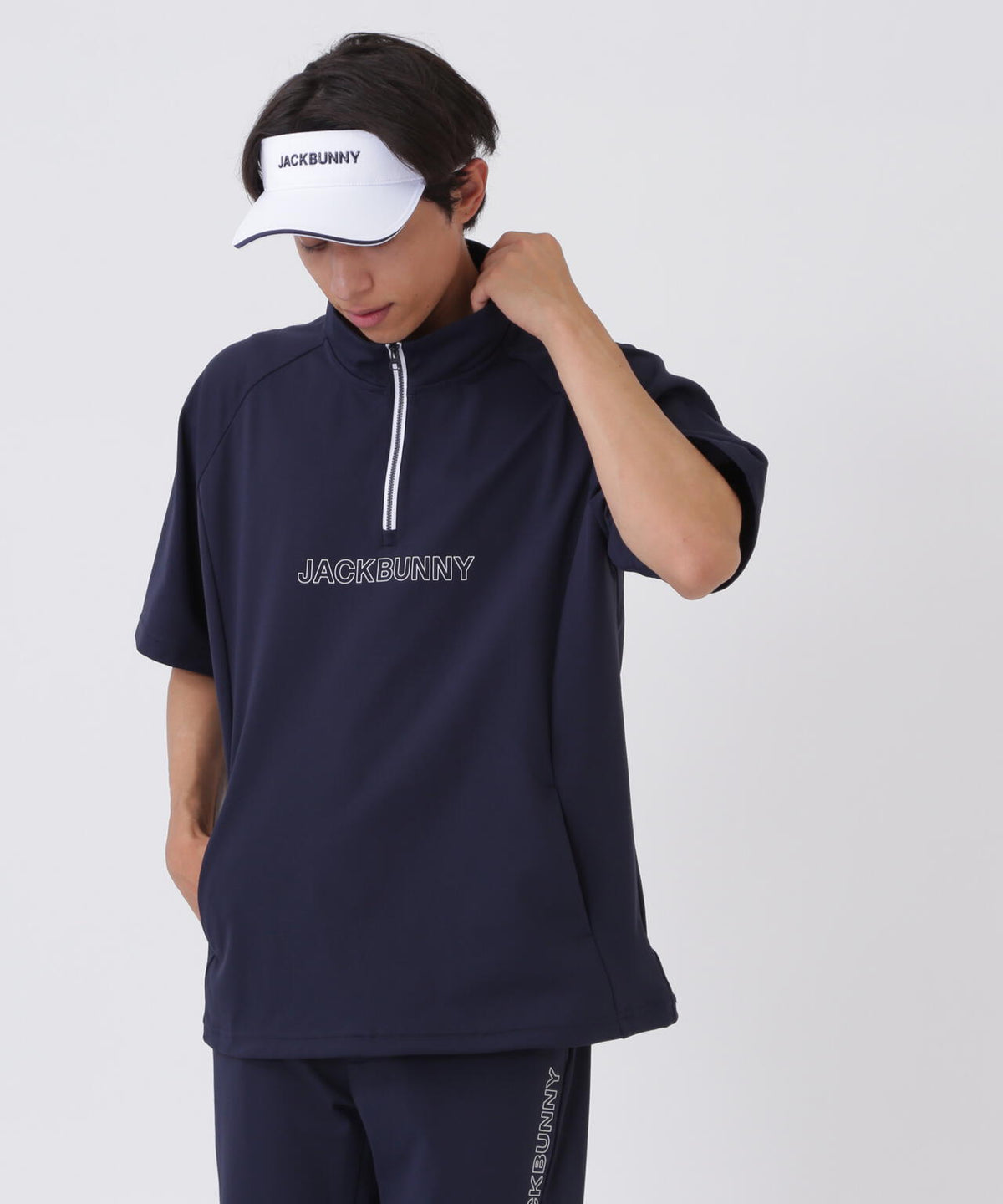 HyperHeluxメッシュ半袖ハーフジップカットソー (MENS)
