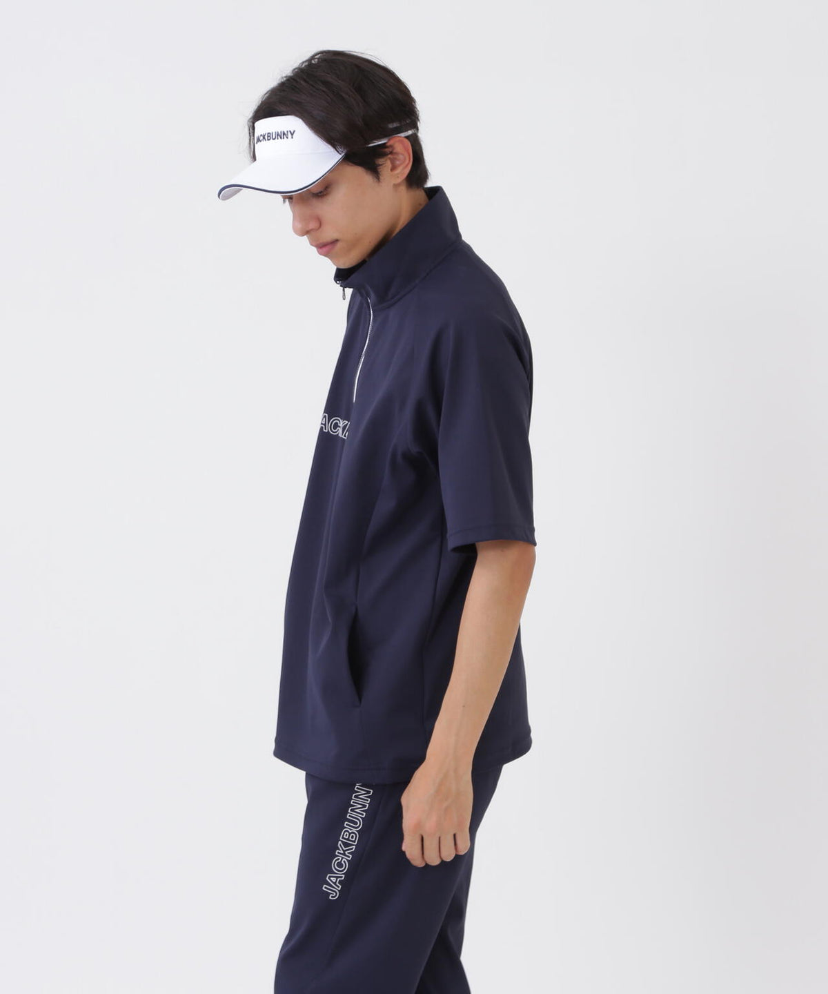 HyperHeluxメッシュ半袖ハーフジップカットソー (MENS)