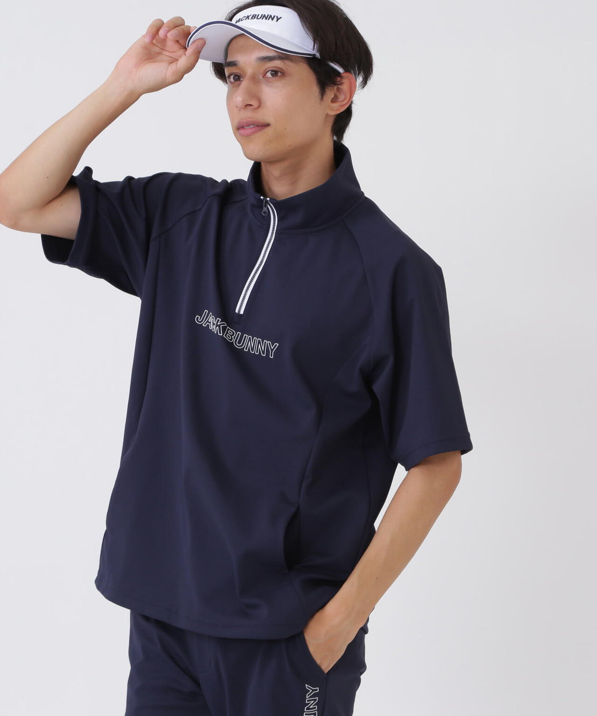HyperHeluxメッシュ半袖ハーフジップカットソー (MENS)