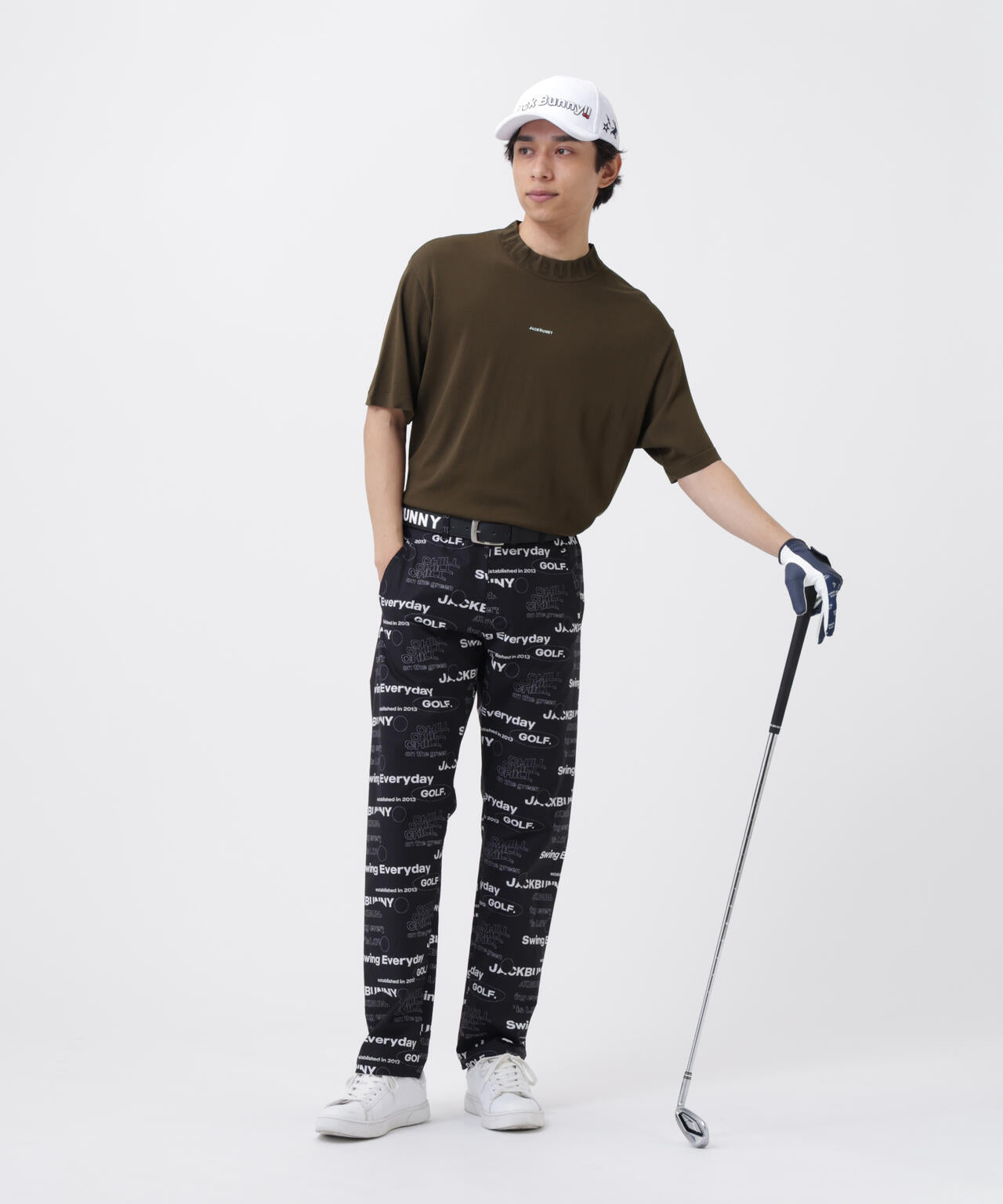 クールタッチニット半袖モックネック