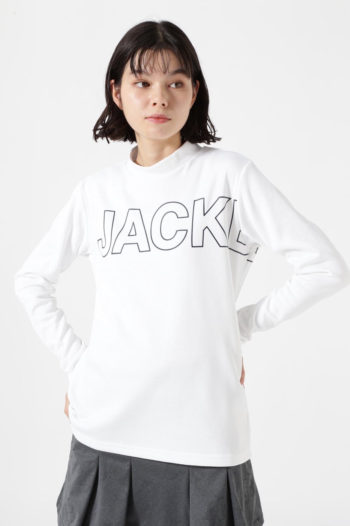 KARUISHI ECO 長袖モックネックカットソー