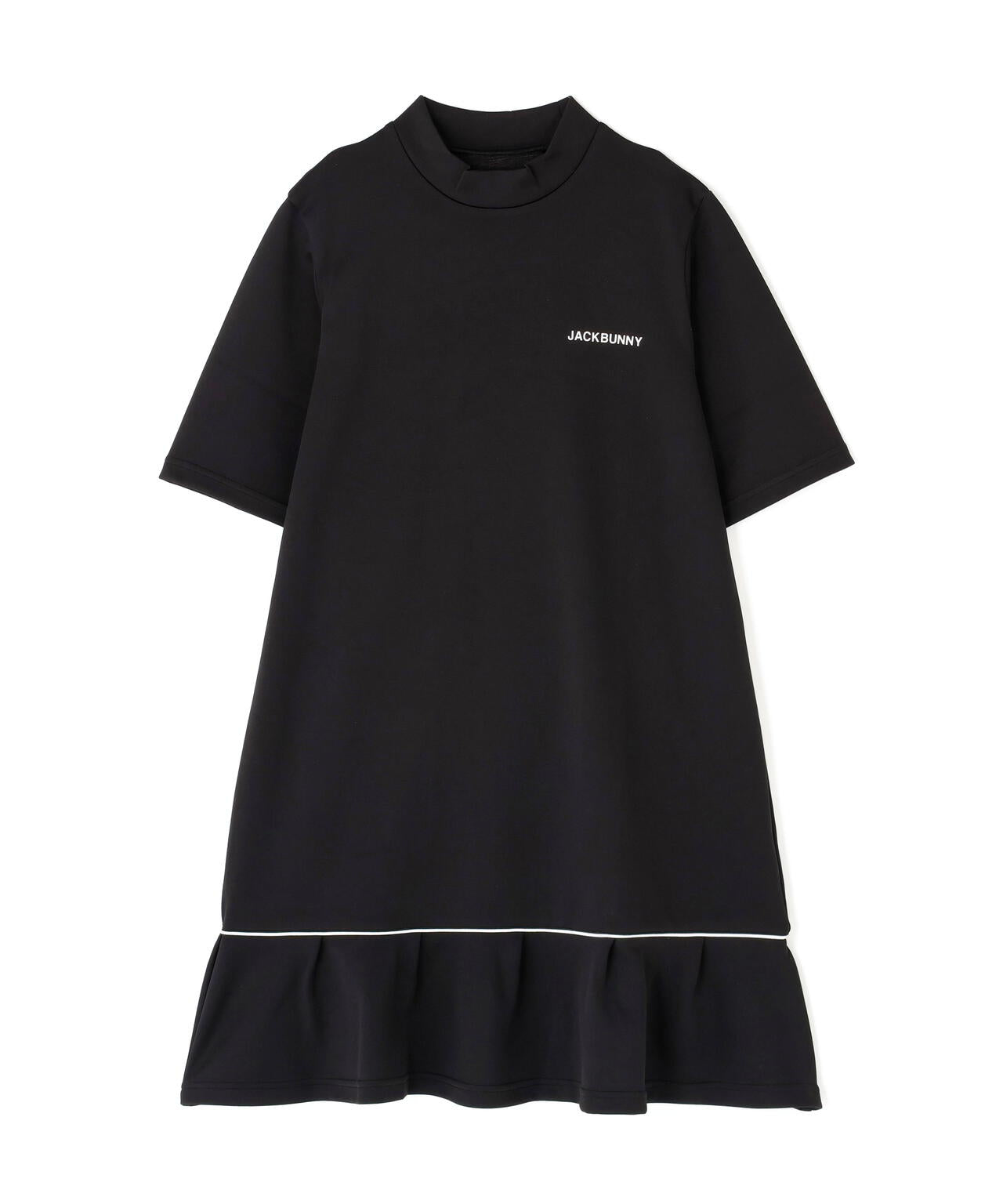 天竺ポンチ五分袖ワンピース