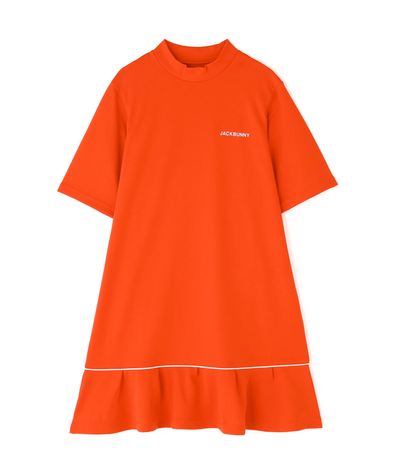 天竺ポンチ五分袖ワンピース