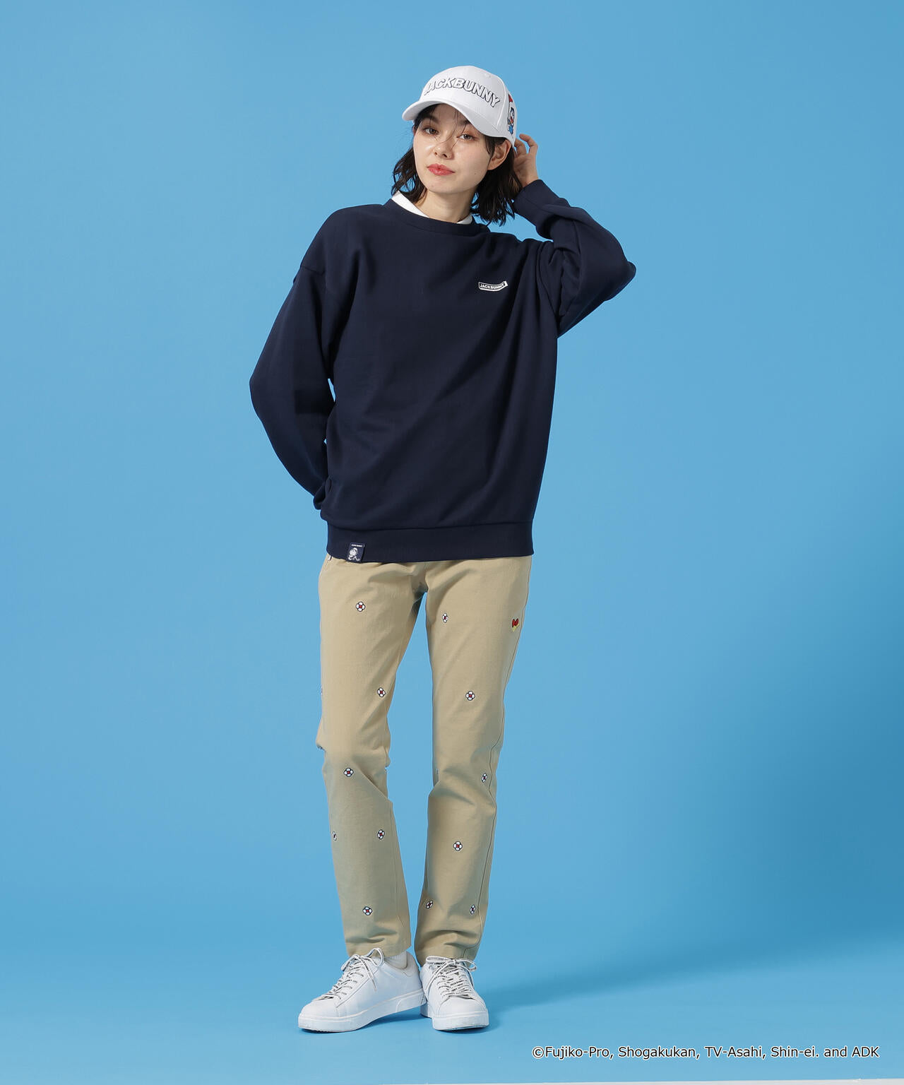 【ドラえもん】2WAYストレッチツイル総柄ロングパンツ