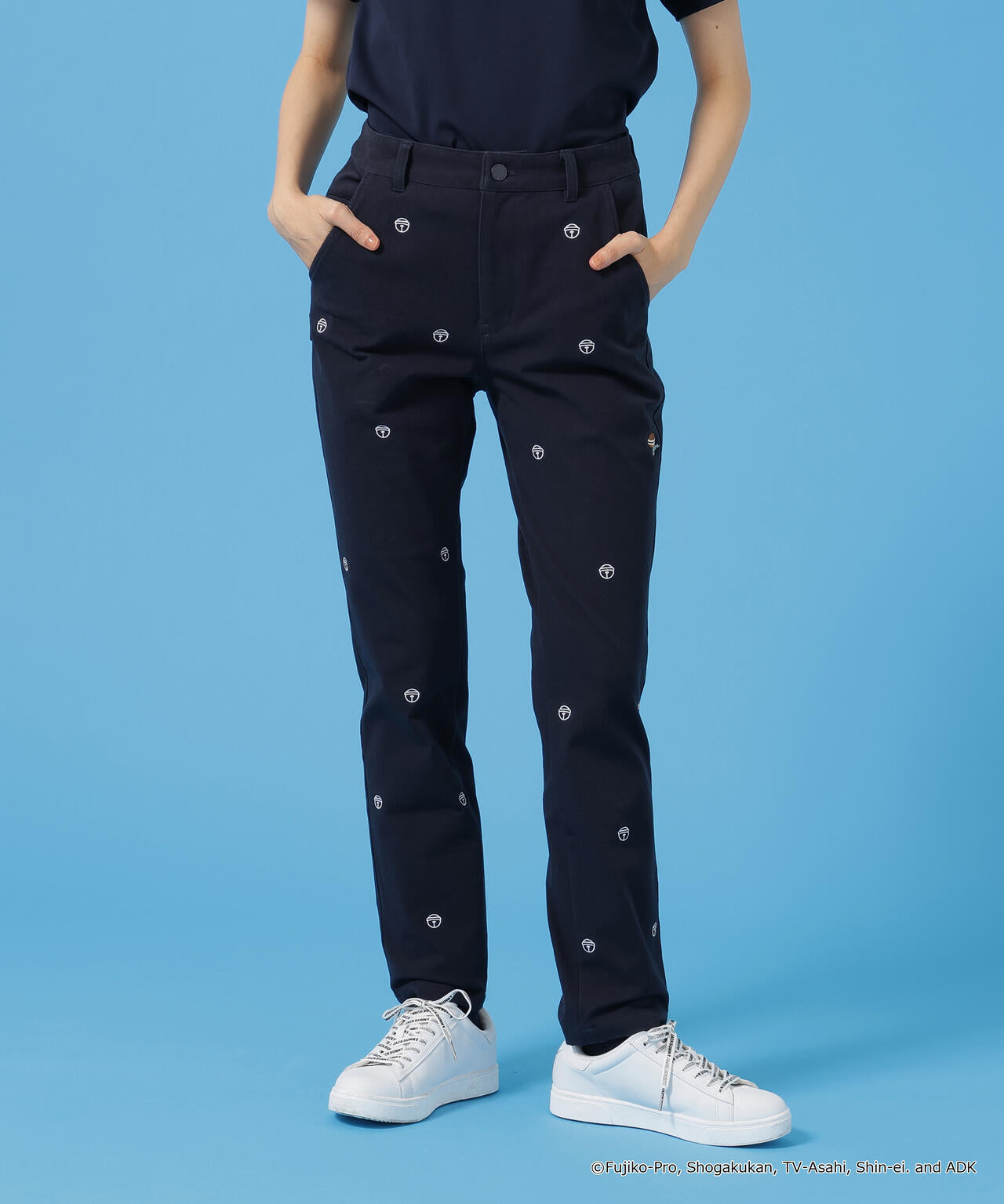 【ドラえもん】2WAYストレッチツイル総柄ロングパンツ