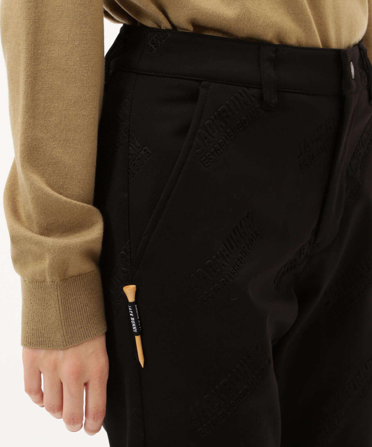 ラミネートスムース 裏地付きロングパンツ