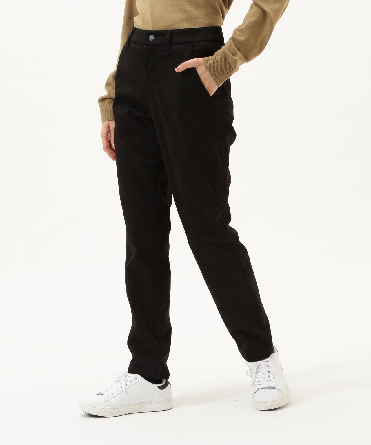 ラミネートスムース 裏地付きロングパンツ