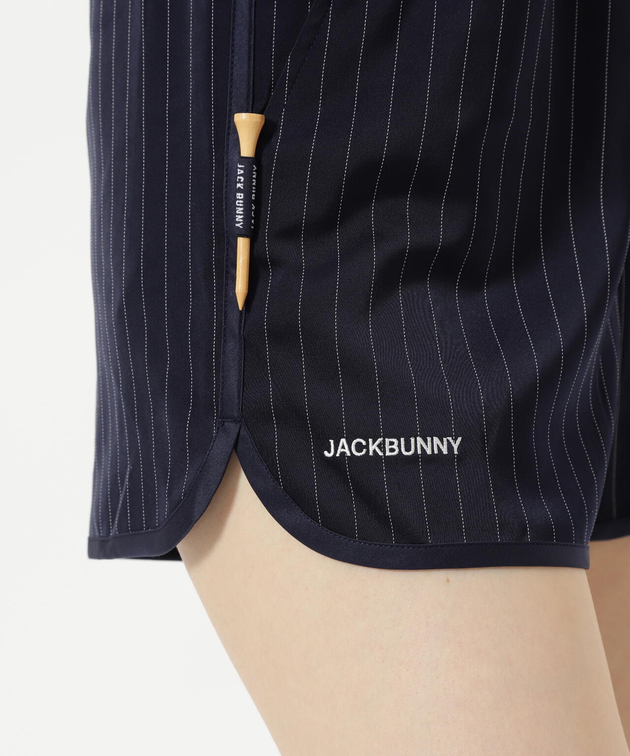 先染めストライプ ショートパンツ