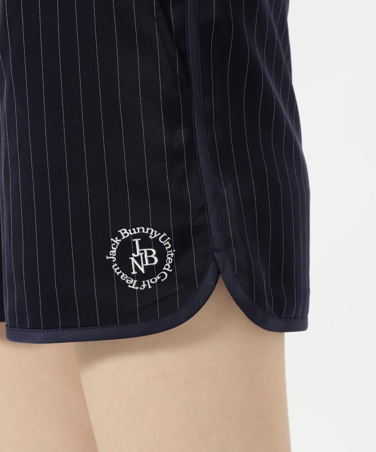 先染めストライプ ショートパンツ