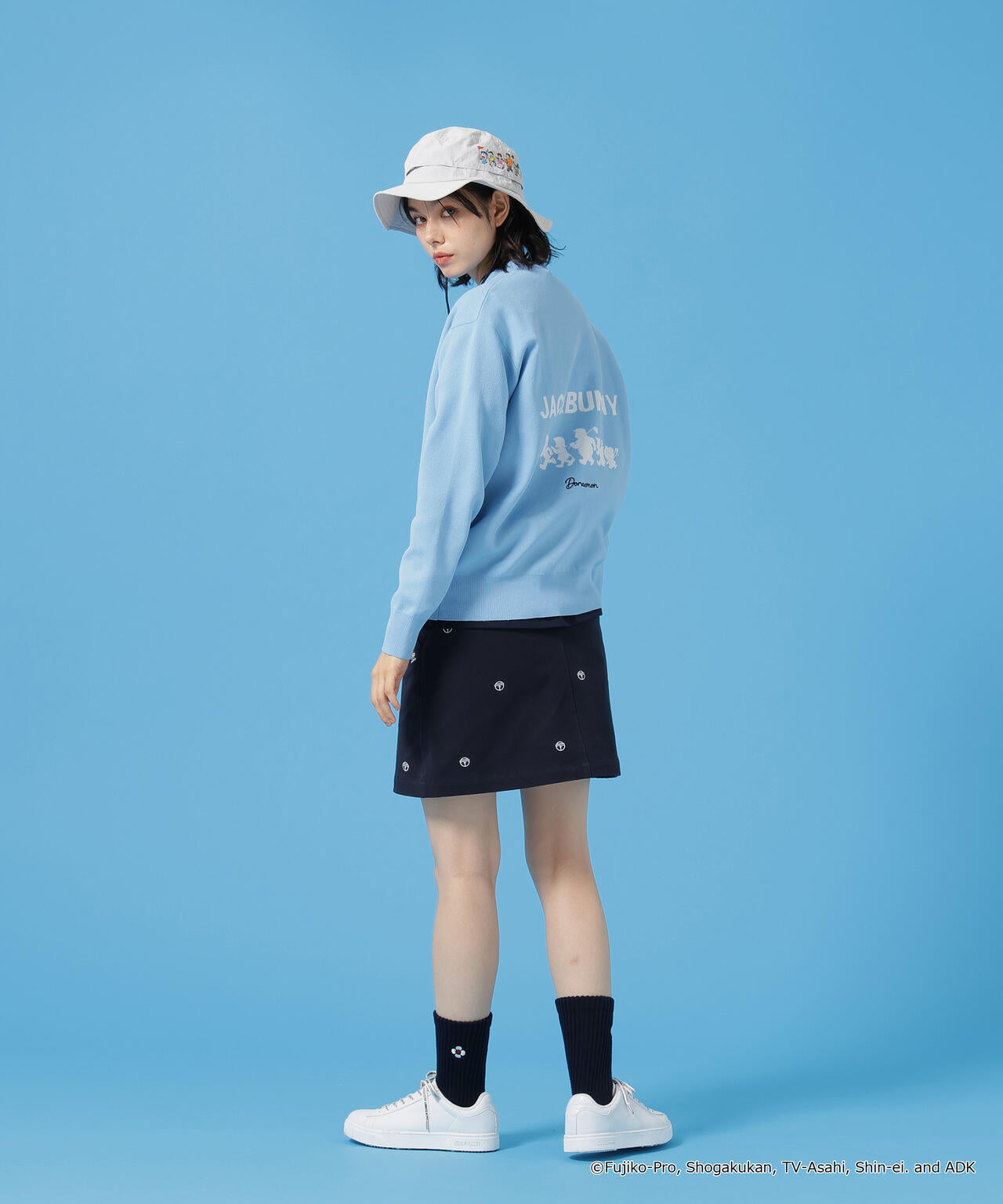 【ドラえもん】2WAYストレッチツイル総柄スカート