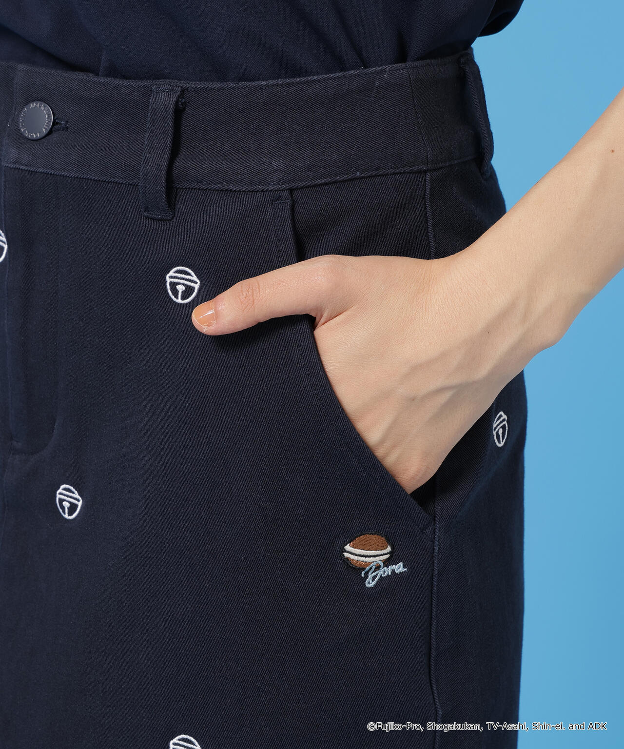 【ドラえもん】2WAYストレッチツイル総柄スカート