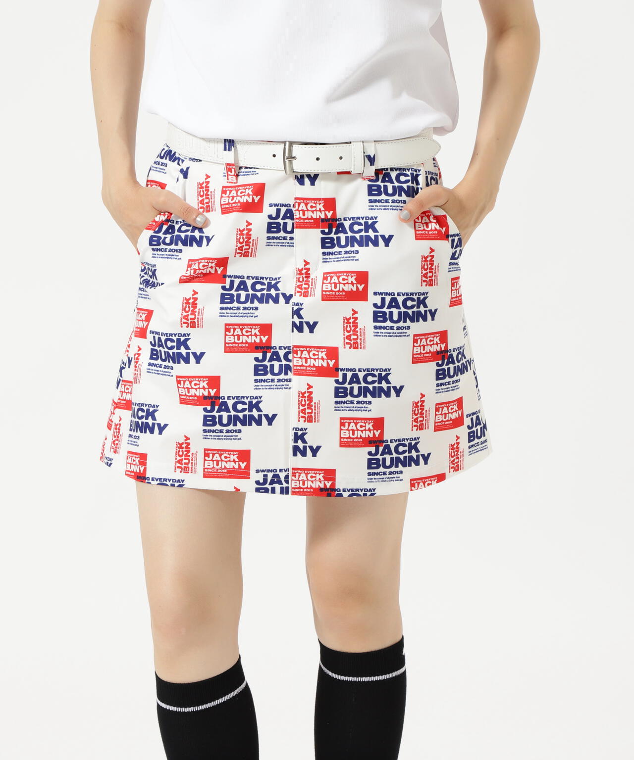 ポリエステルツイルプリント スカート