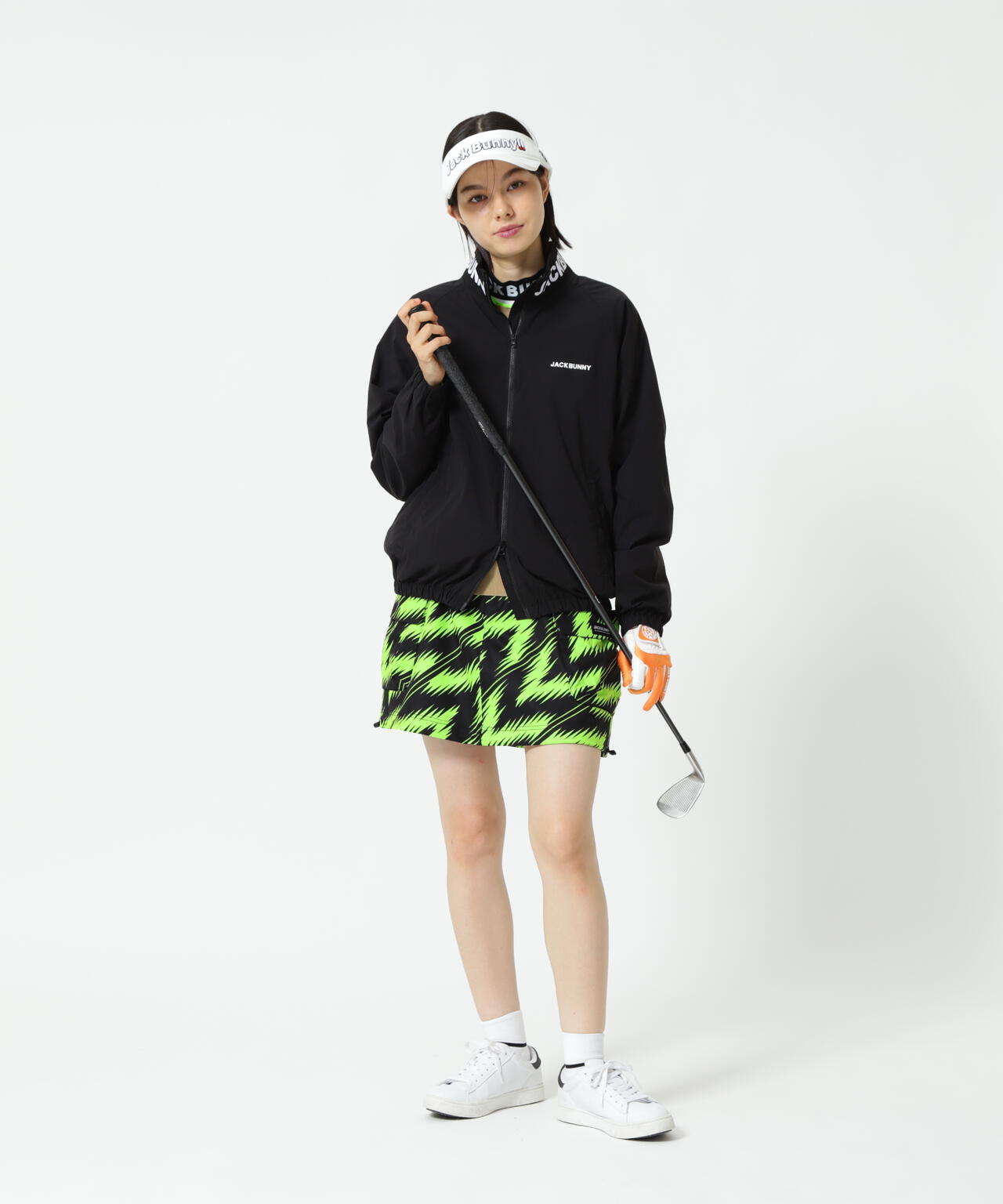 ストレッチ二重織プリント スカート