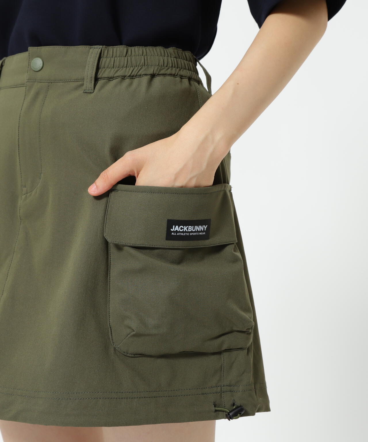 ストレッチ二重織プリント スカート