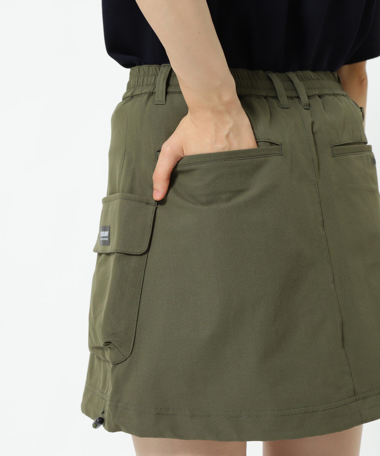 ストレッチ二重織プリント スカート