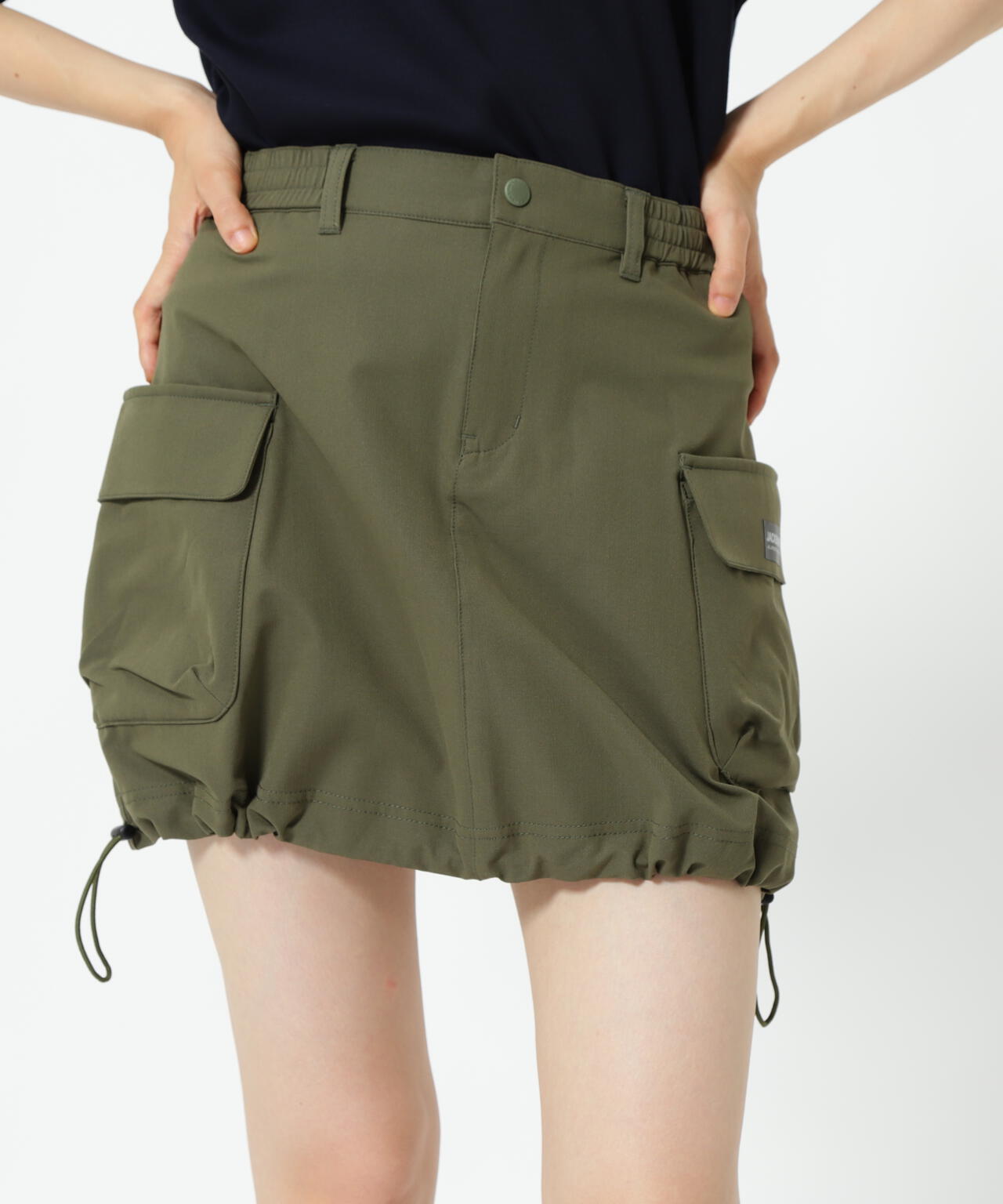 ストレッチ二重織プリント スカート