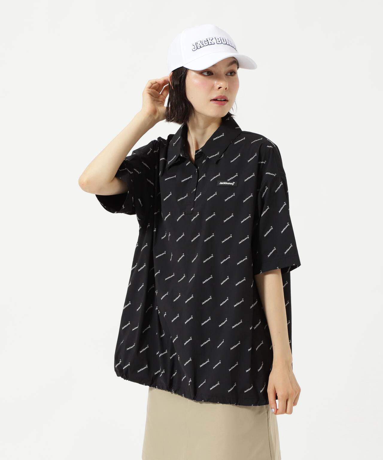 ナイロンタフタ半袖ポロシャツ