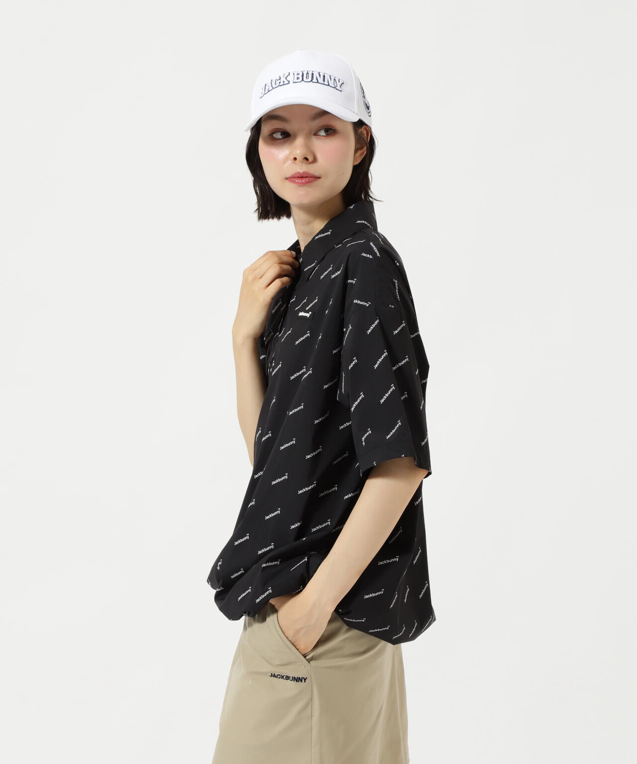 ナイロンタフタ半袖ポロシャツ