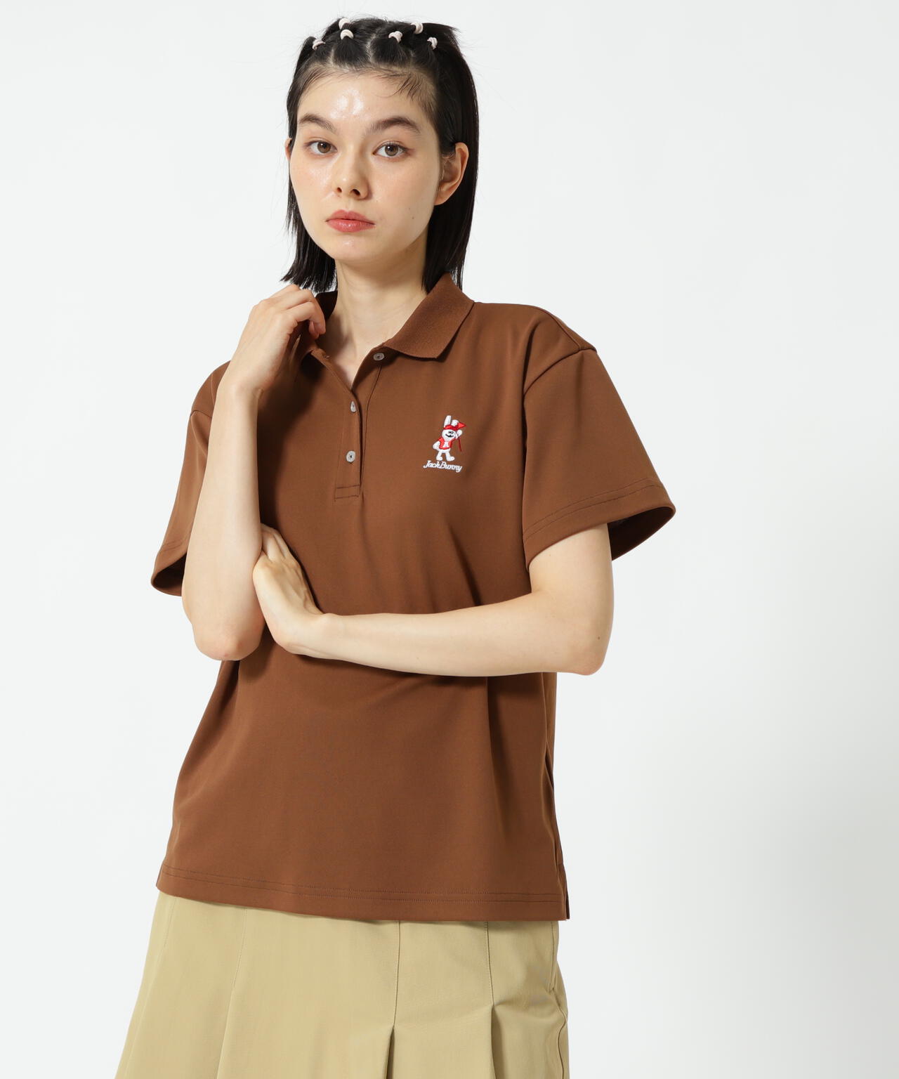 【直営店舗&公式オンライン限定】うさぎ刺繍PEポロシャツ