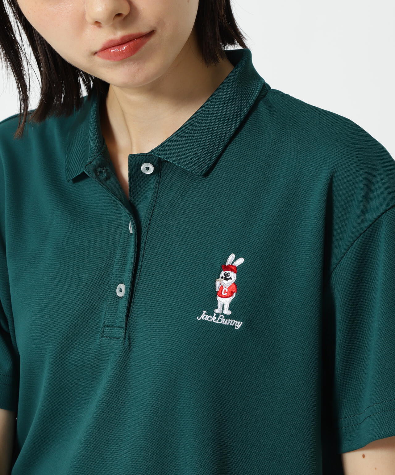 【直営店舗&公式オンライン限定】うさぎ刺繍PEポロシャツ
