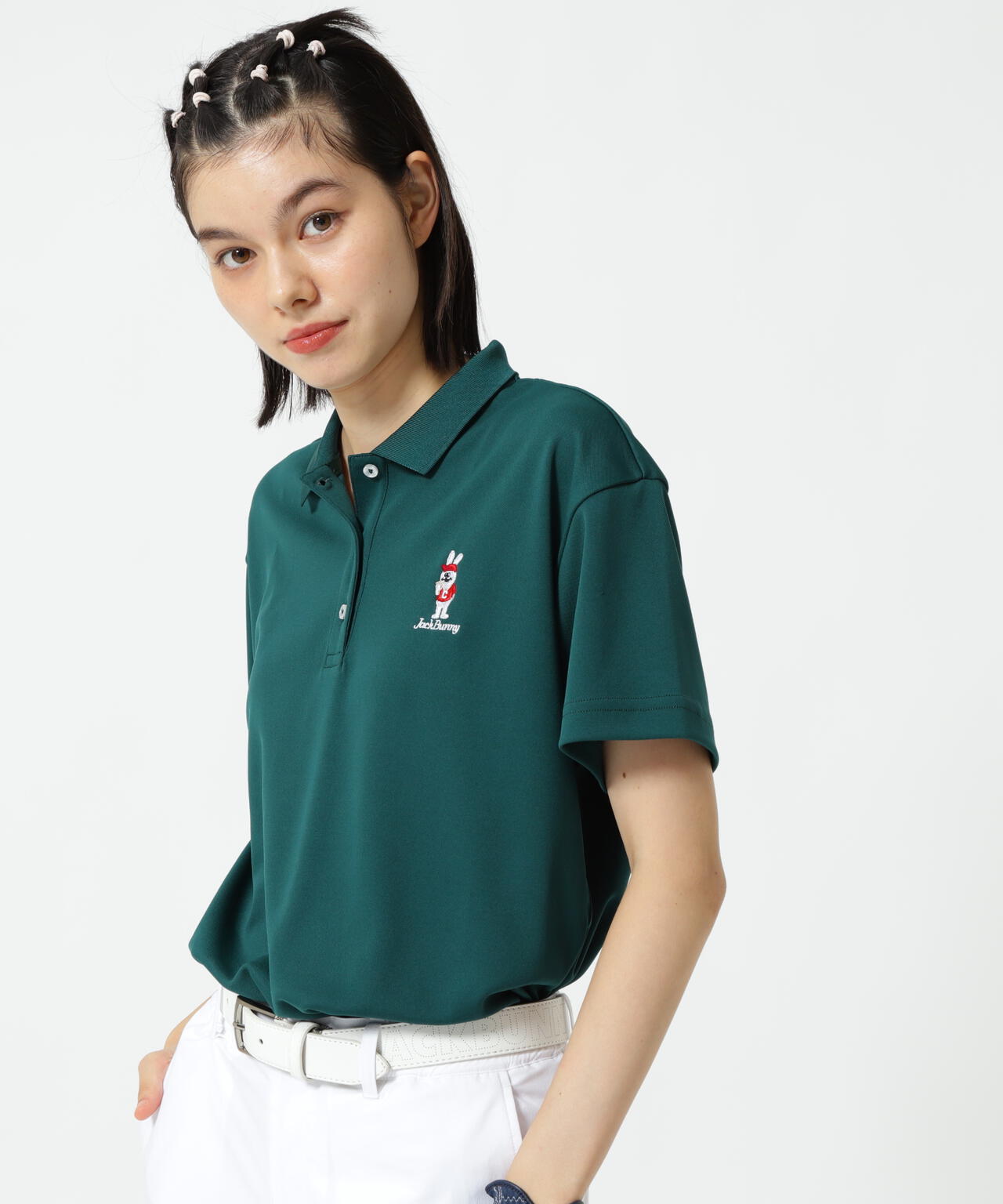 【直営店舗&公式オンライン限定】うさぎ刺繍PEポロシャツ