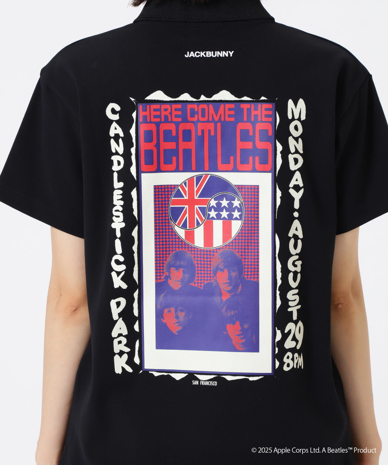 【The BEATLES ×Jack Bunny!!】メッシュ天竺 半袖ポロシャツ