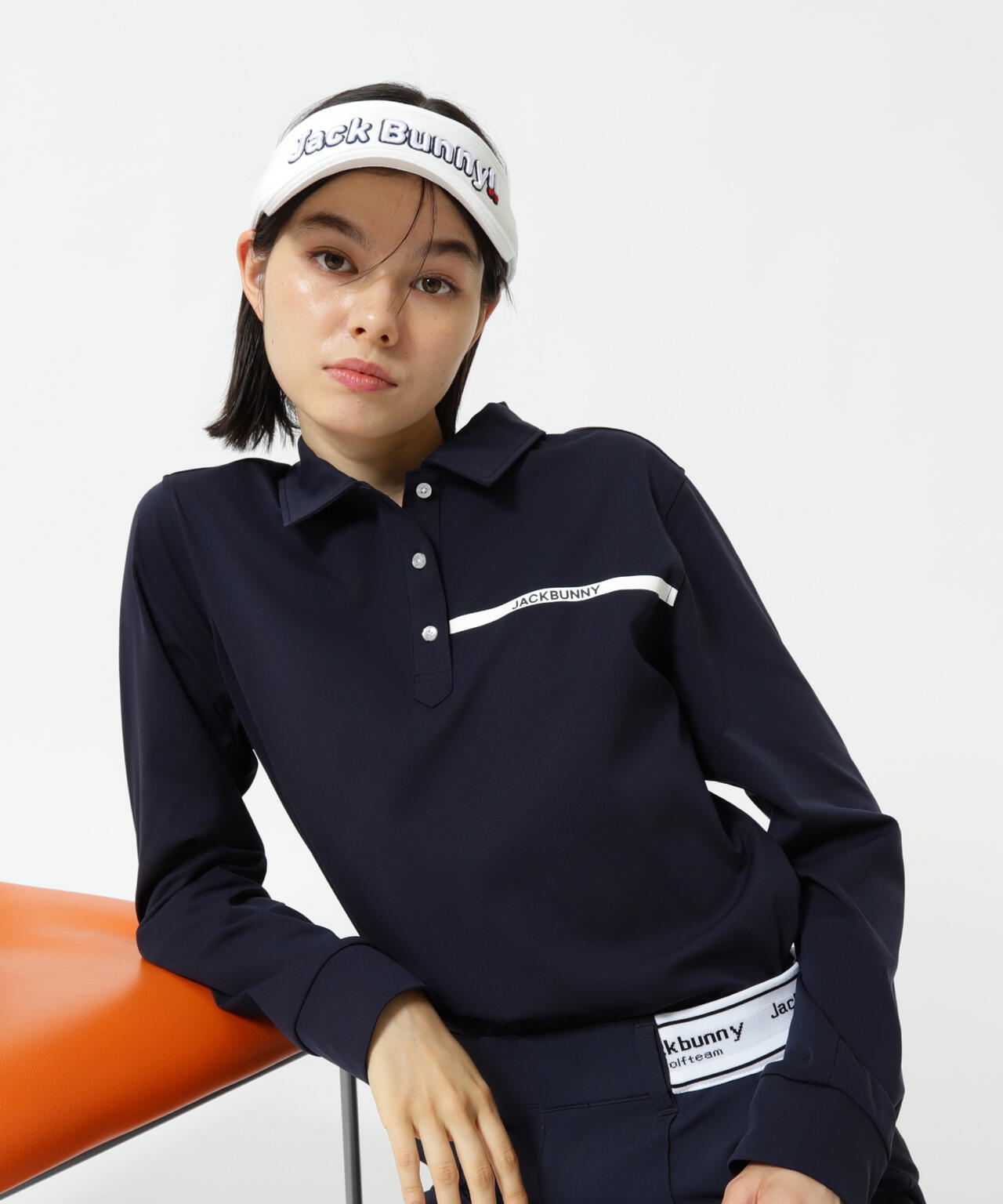 23Gスムース長袖ポロシャツ