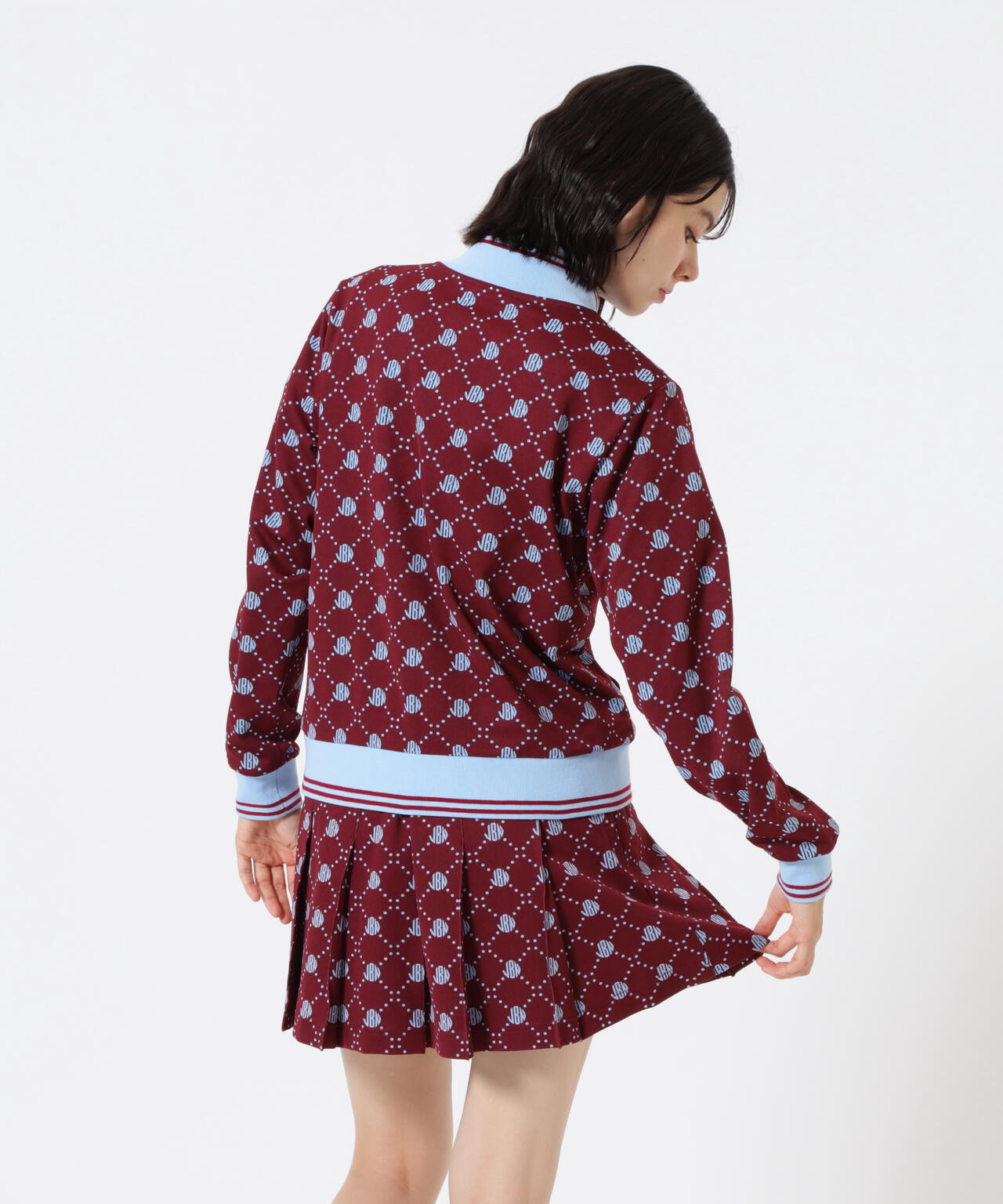 ロゴ モノグラムジャガードブルゾン