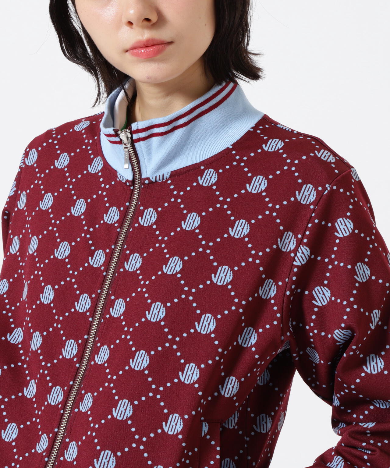 ロゴ モノグラムジャガードブルゾン