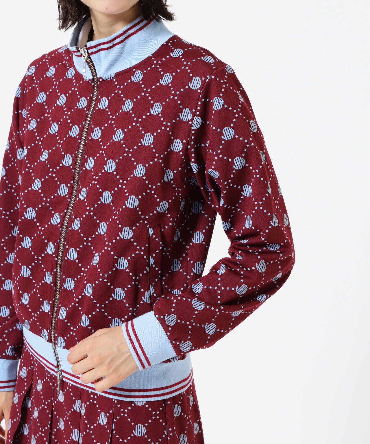 ロゴ モノグラムジャガードブルゾン