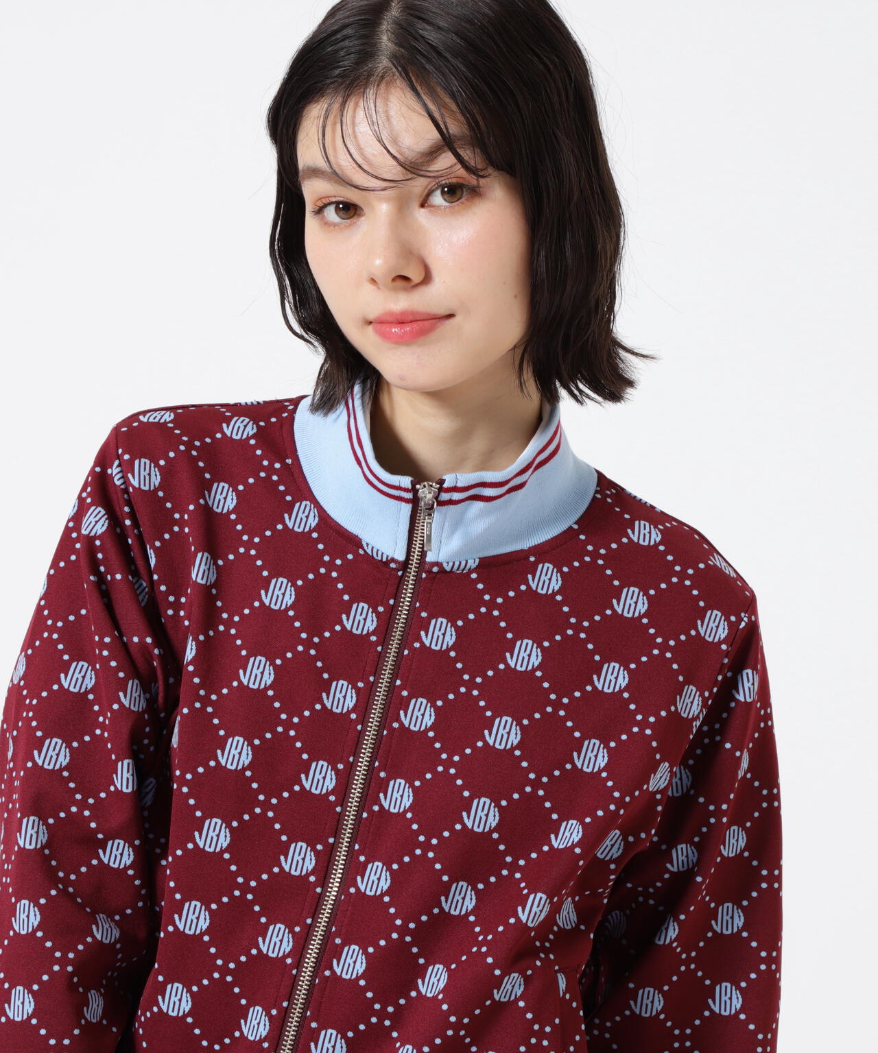 ロゴ モノグラムジャガードブルゾン