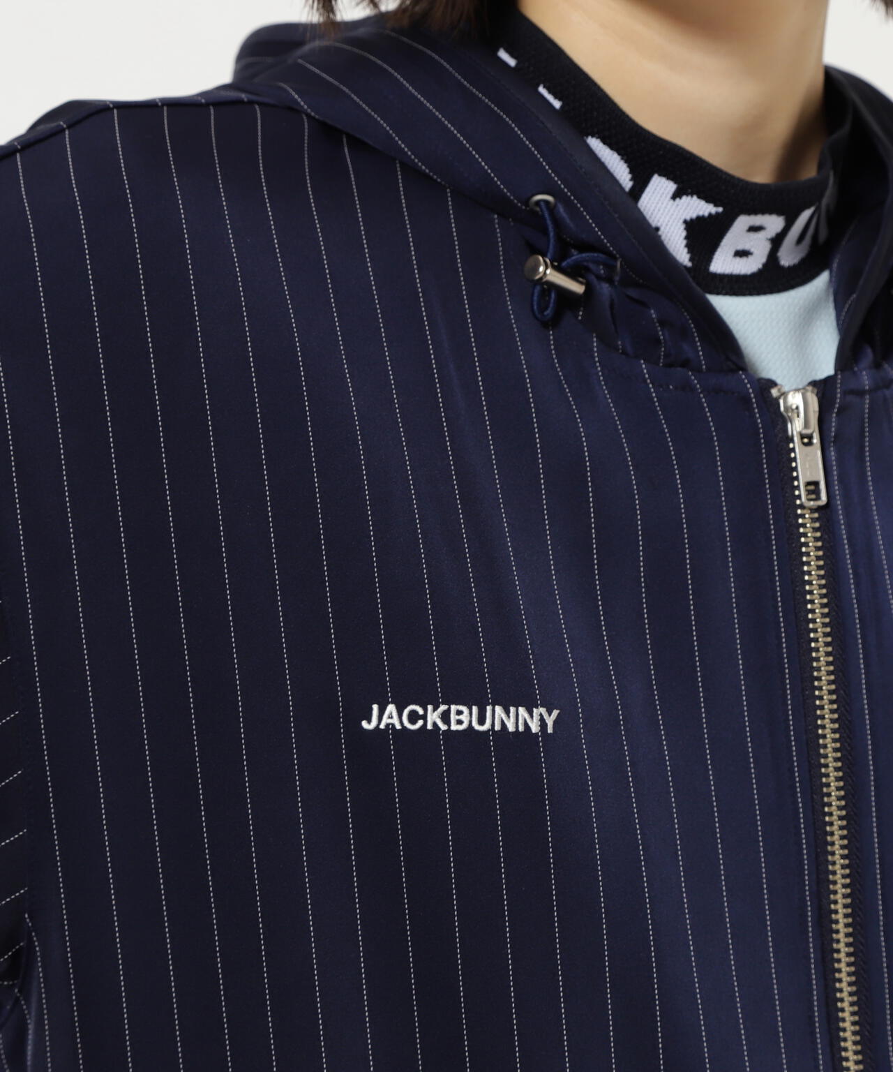 先染めストライプパーカー