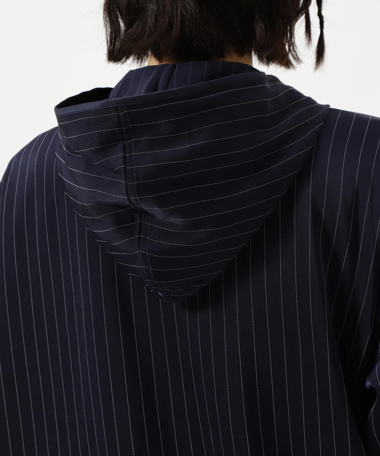 先染めストライプパーカー