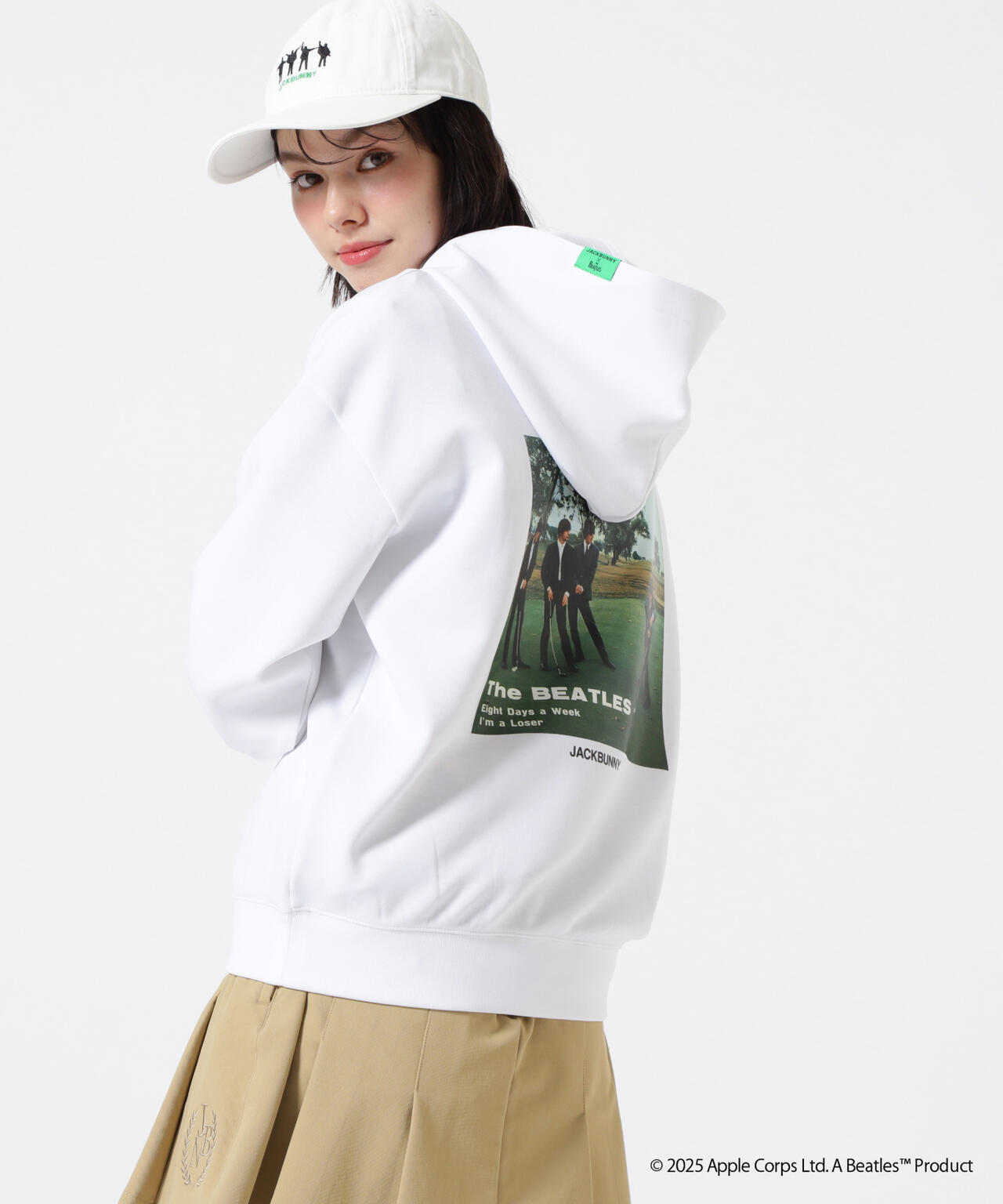 【The BEATLES ×Jack Bunny!!】T/Cダンボール長袖プルオーバーフーディ