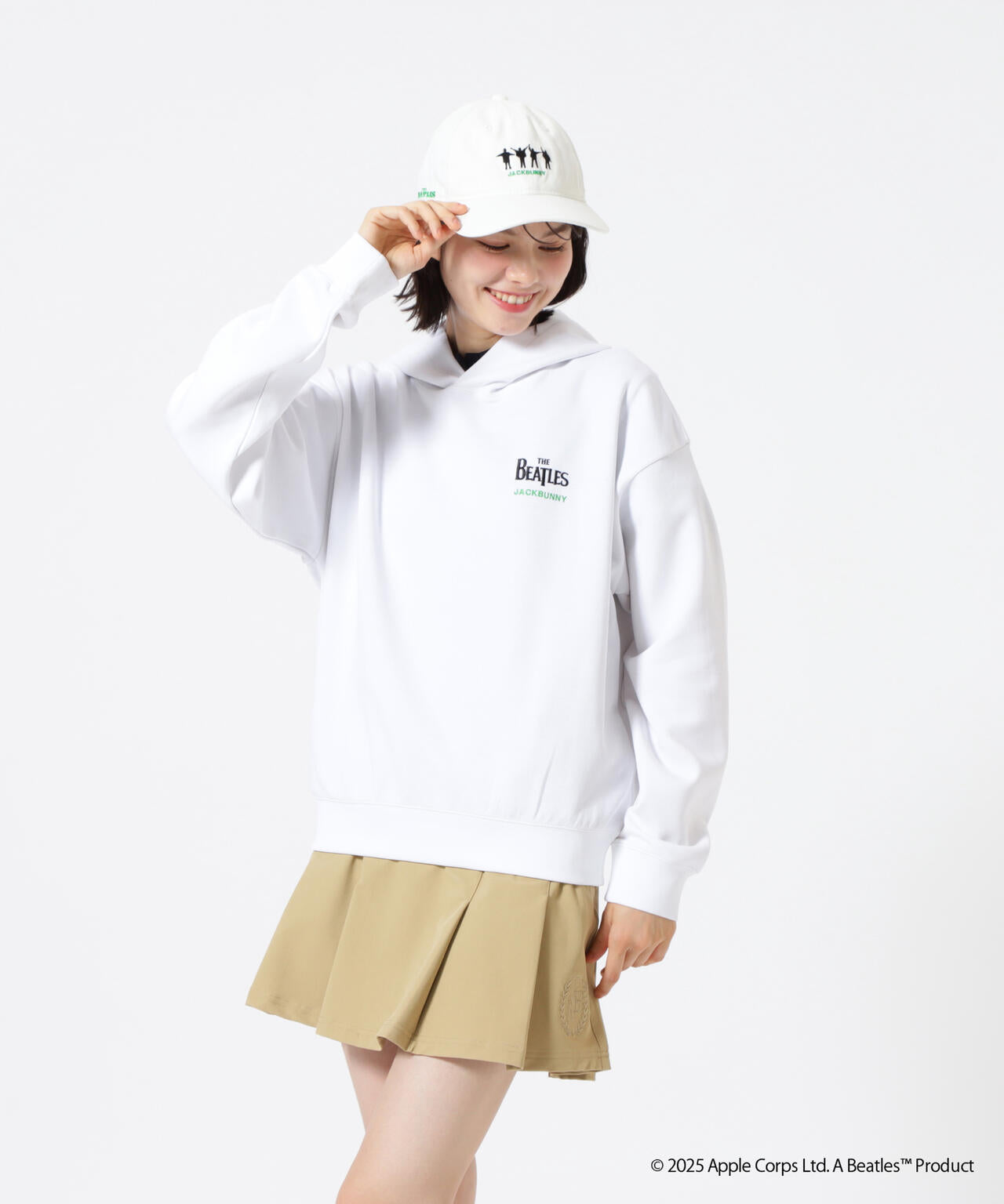 【The BEATLES ×Jack Bunny!!】T/Cダンボール長袖プルオーバーフーディ