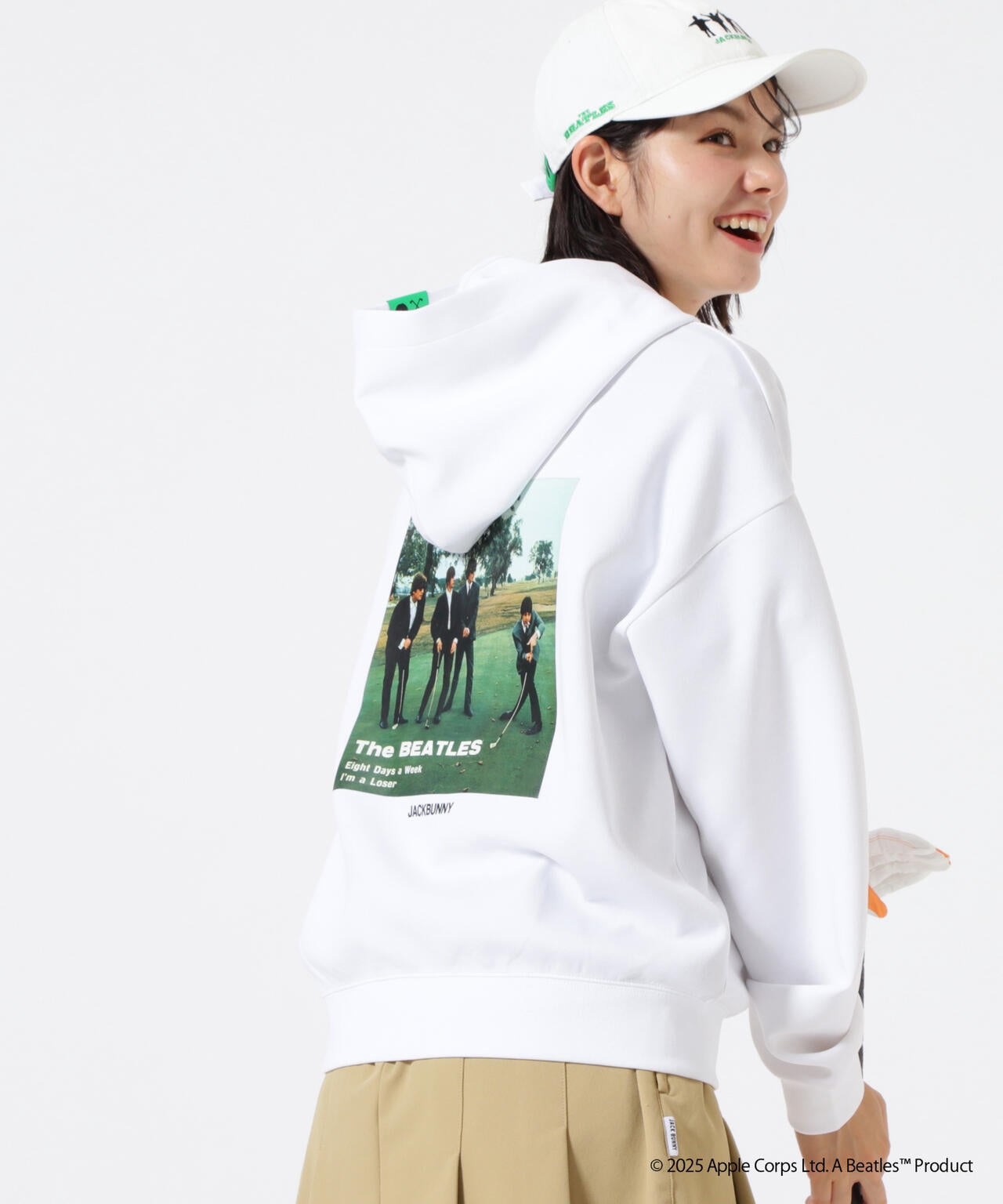 【The BEATLES ×Jack Bunny!!】T/Cダンボール長袖プルオーバーフーディ