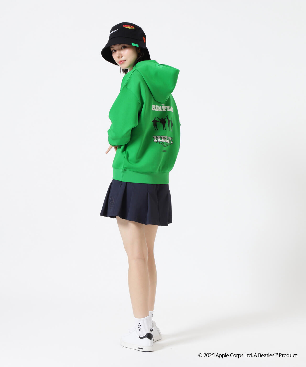 【The BEATLES ×Jack Bunny!!】T/Cダンボール長袖プルオーバーフーディ