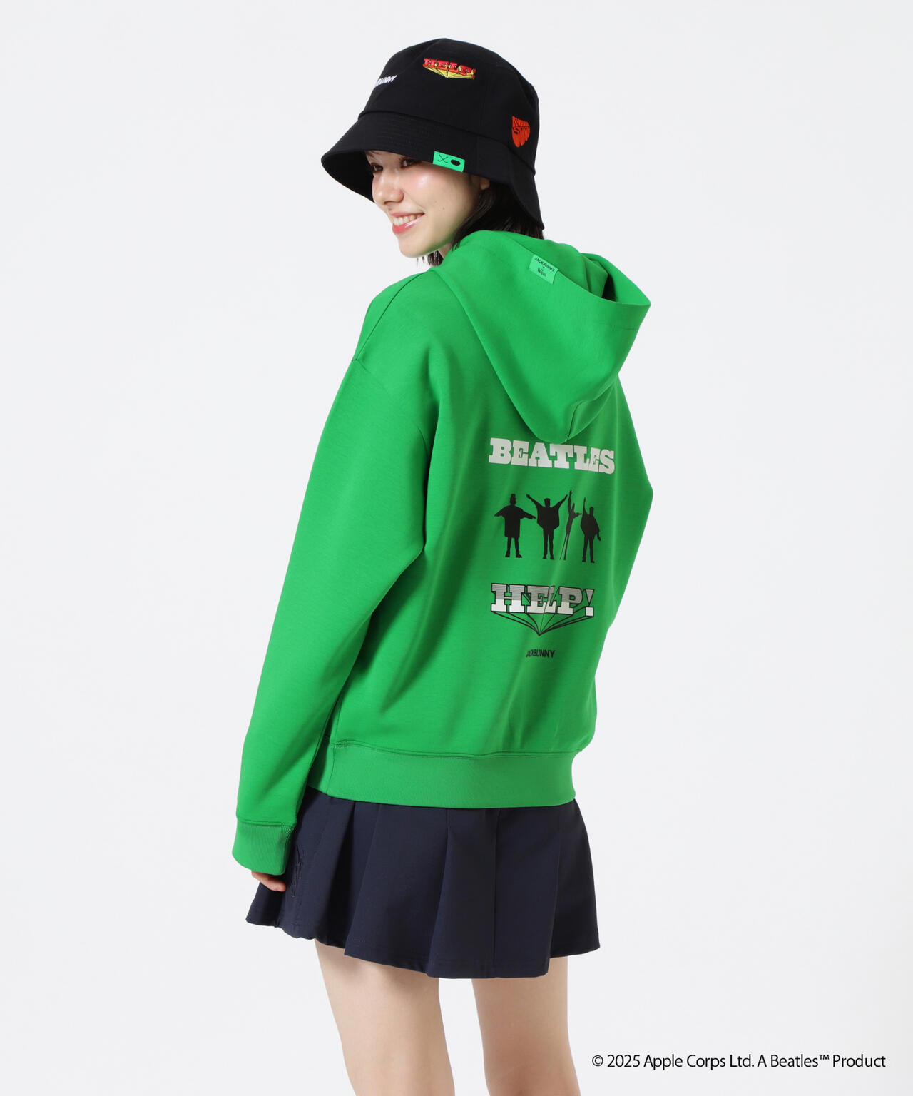 【The BEATLES ×Jack Bunny!!】T/Cダンボール長袖プルオーバーフーディ