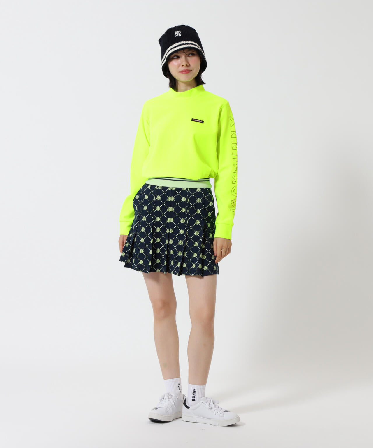 ストレッチ天竺長袖ハイネックカットソー