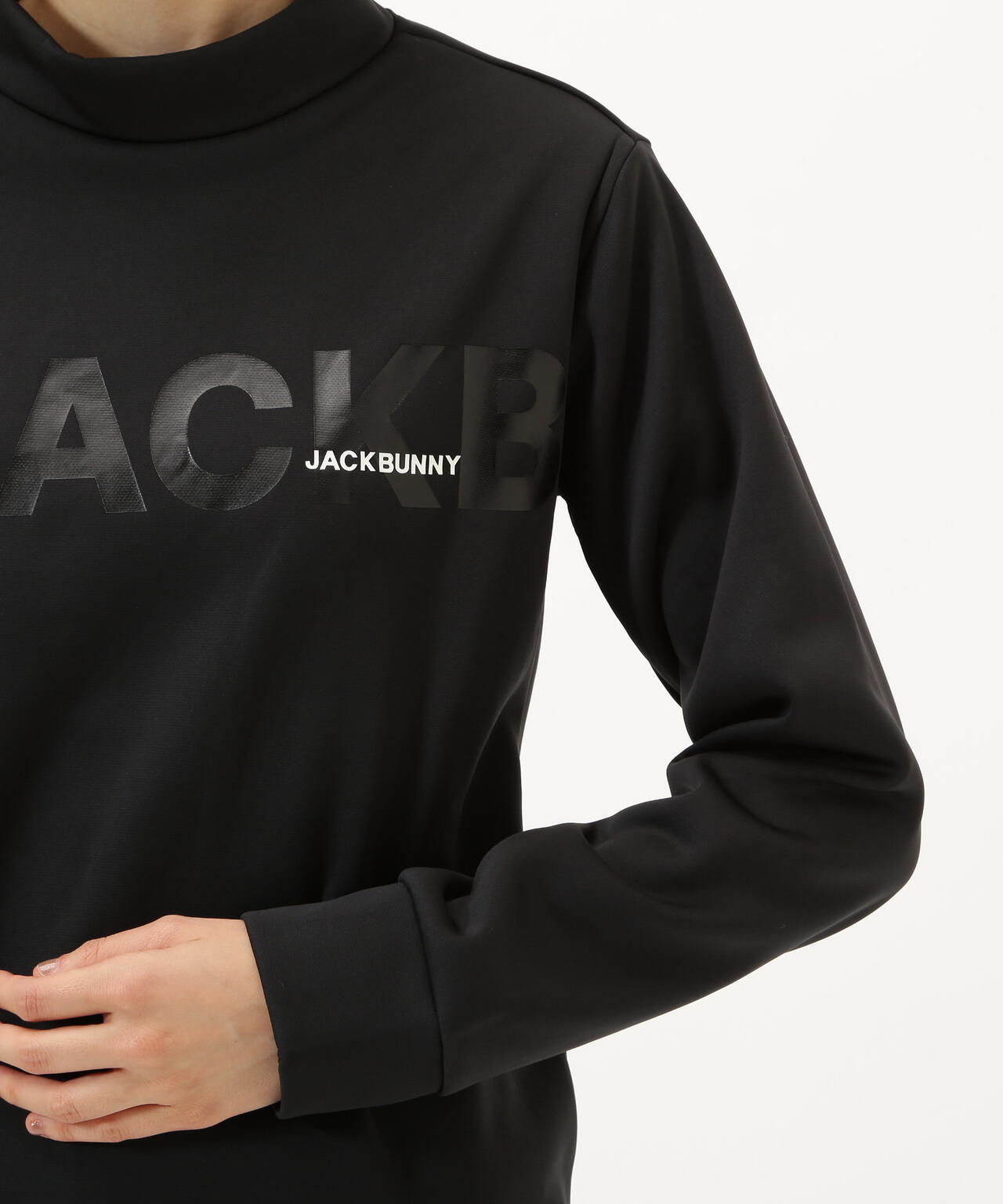 KARUISHI 長袖モックネックカットソー