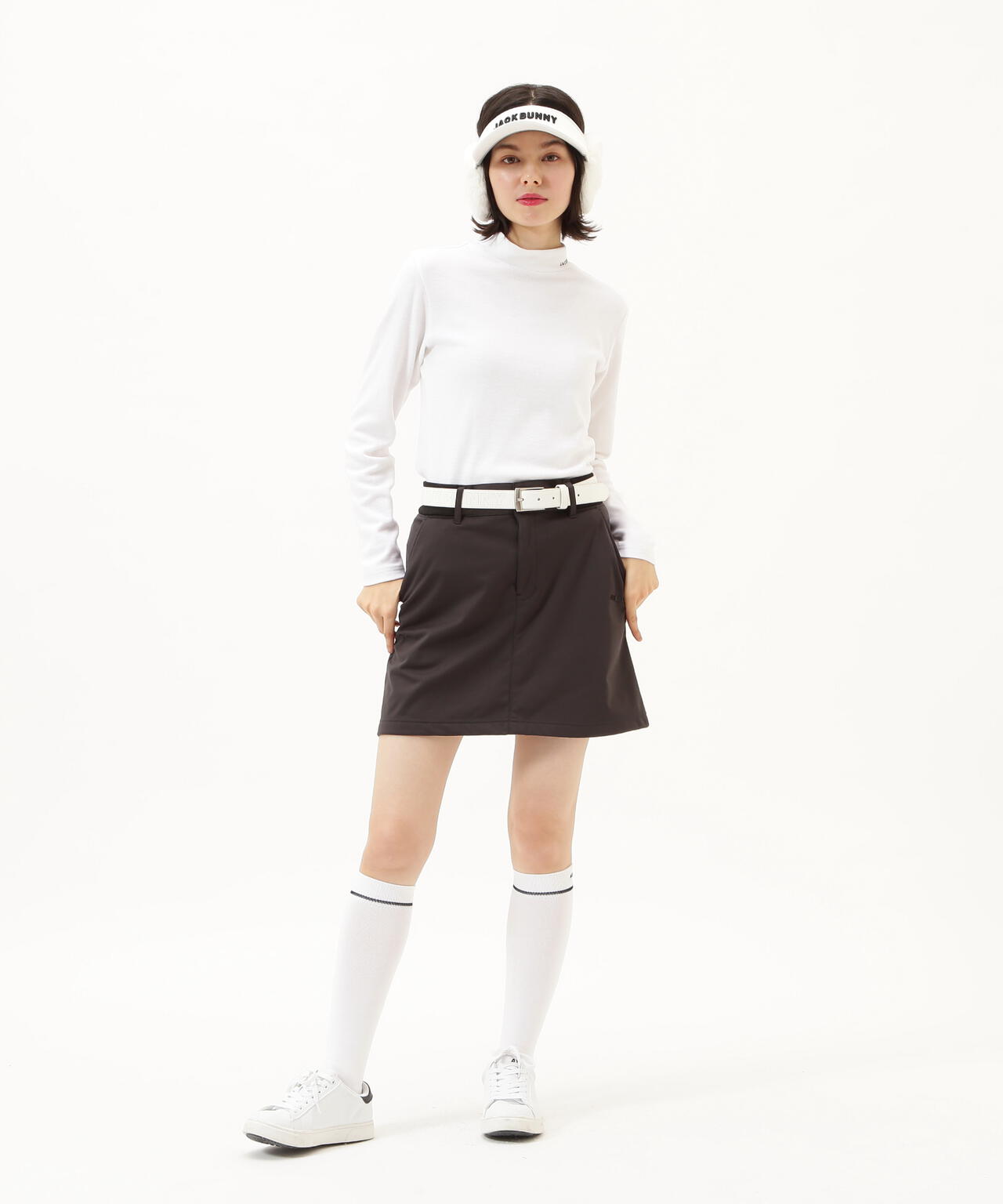 A/R天竺長袖モックネックカットソー