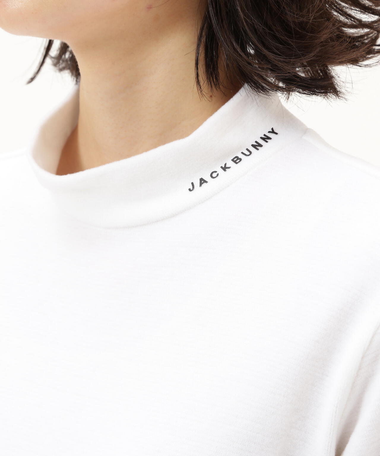 A/R天竺長袖モックネックカットソー