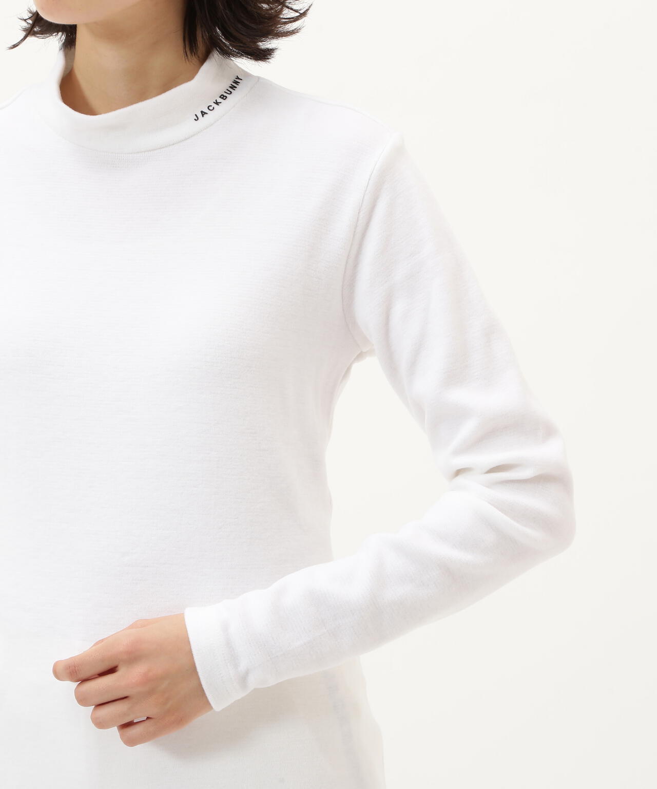 A/R天竺長袖モックネックカットソー