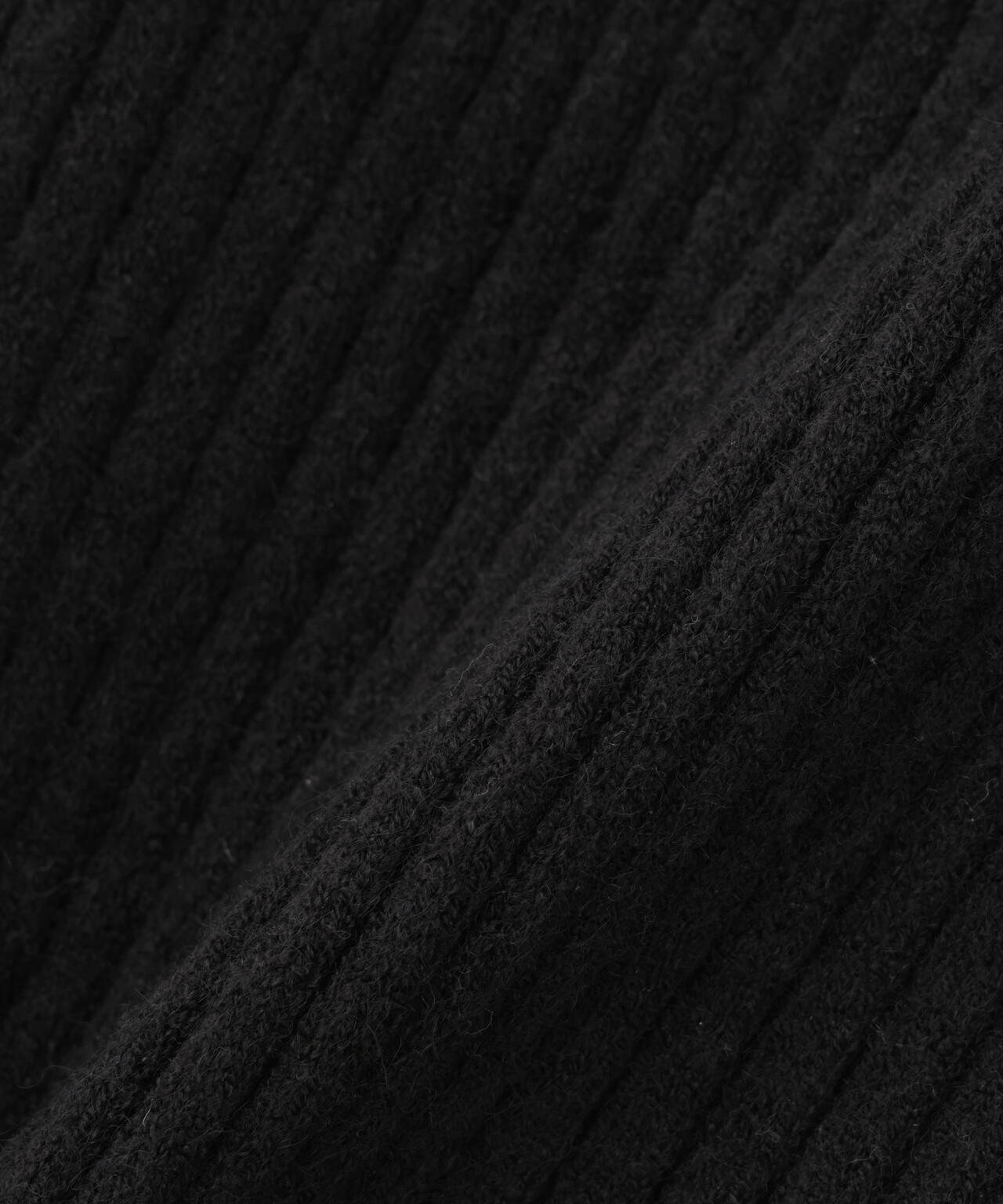 7G2PLY袋編み リボン付きクルーネックニットプルオーバー