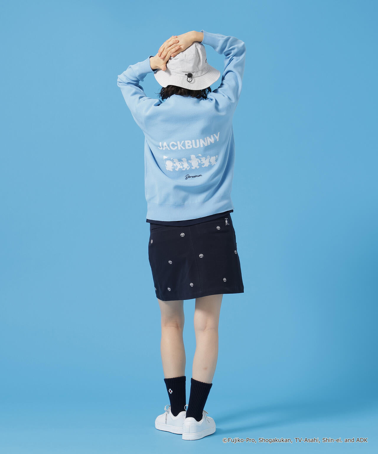 【ドラえもん】ダブルジャガードクルーネックニットプルオーバー