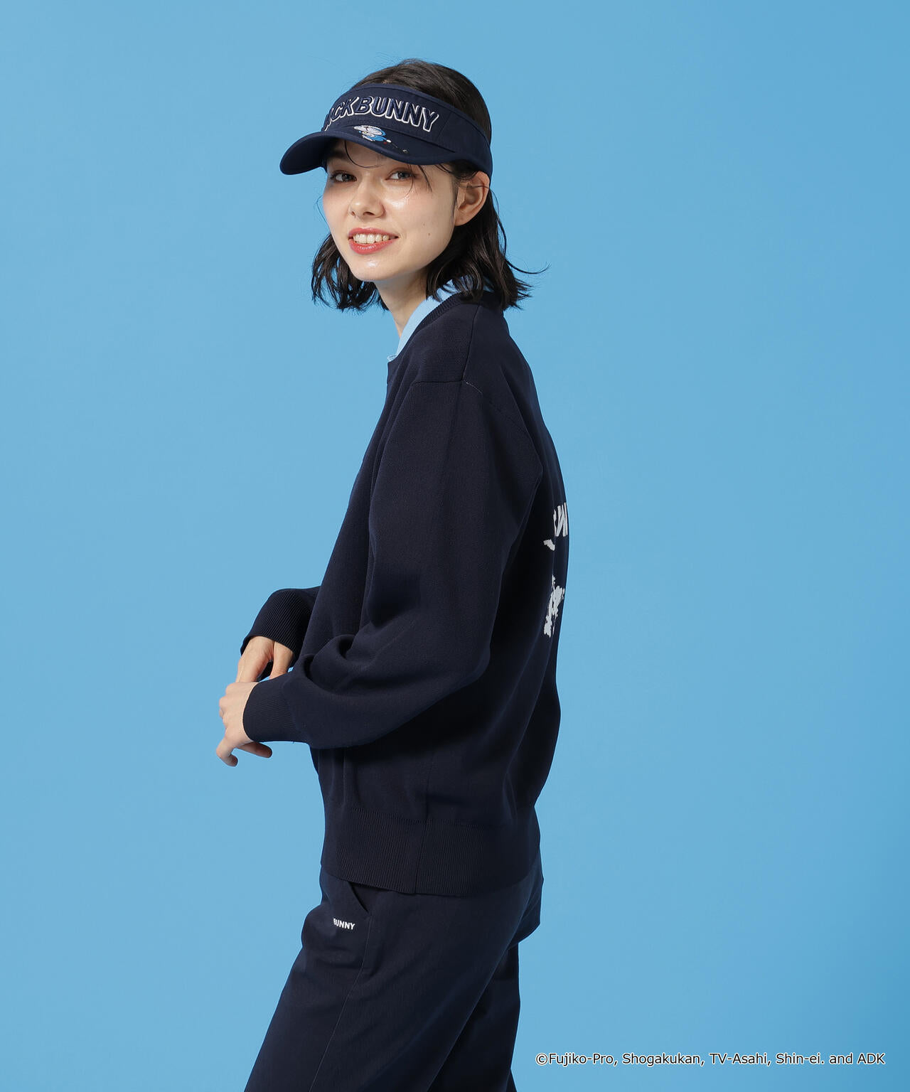 【ドラえもん】ダブルジャガードクルーネックニットプルオーバー